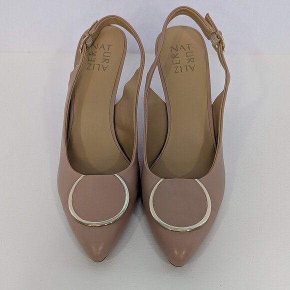 NWOB Naturalizer "Nora" Nude Rose Slingback Heels Pumps. Size 8.5 - Picture 2 of 7